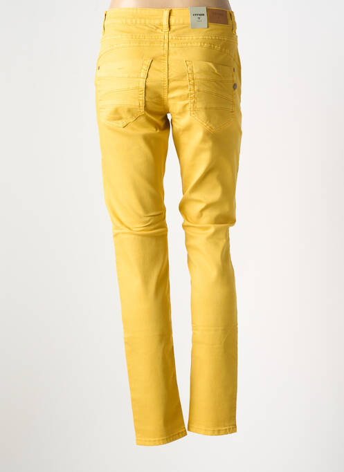 Jeans coupe slim stretch taille normale jaune CREAM femme