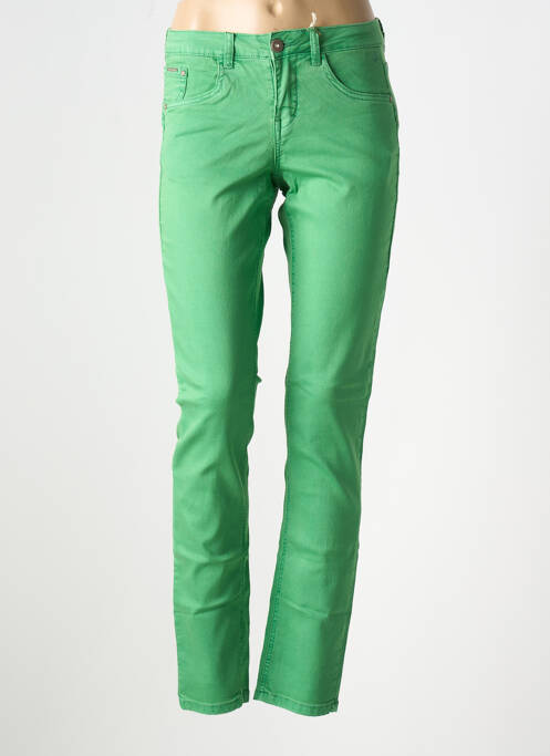 Jeans coupe slim stretch taille normale vert CREAM femme