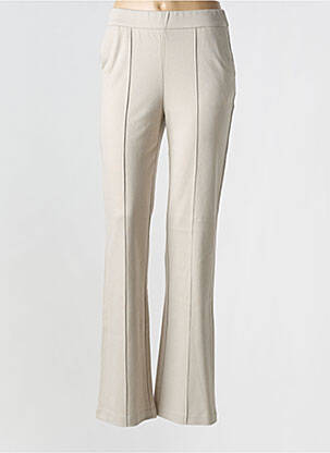 Pantalon slim taille élastique beige YAYA femme