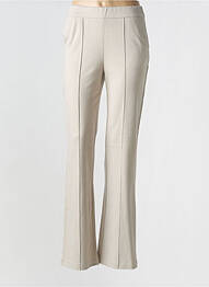 Pantalon slim taille élastique beige YAYA femme