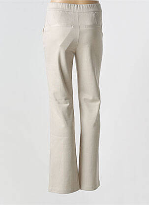 Pantalon slim taille élastique beige YAYA femme