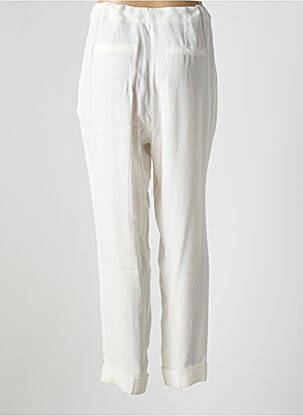 Pantalon slim taille élastique blanc HANA SAN femme