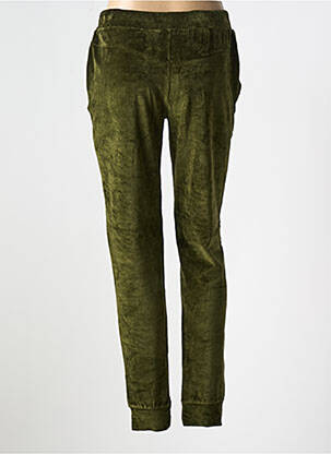 Pantalon slim taille élastique vert MAJESTIC FILATURES femme