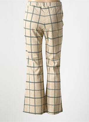 Pantalon flare taille élastique beige INDI & COLD femme
