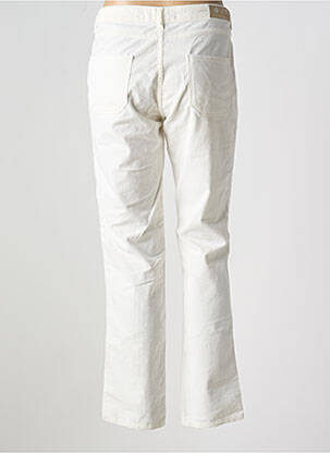 Pantalon droit fermeture zippée sous rabat boutonné blanc ATELIER BOHÈME femme