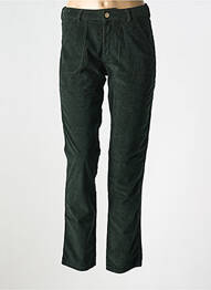 Pantalon droit fermeture zippée sous rabat boutonné vert ATELIER BOHÈME femme
