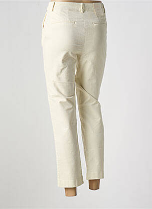 Pantalon 7/8 fermeture zippée sous rabat boutonné beige SCOTCH & SODA femme