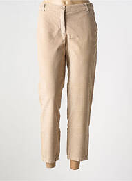 Pantalon 7/8 fermeture zippée sous rabat boutonné beige HARTFORD femme