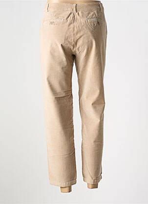 Pantalon 7/8 fermeture zippée sous rabat boutonné beige HARTFORD femme