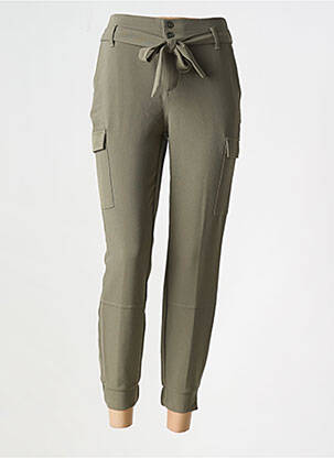Pantalon slim taille élastique vert YAYA femme