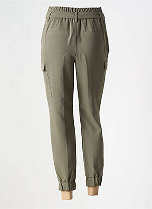 Pantalon slim taille élastique vert YAYA femme