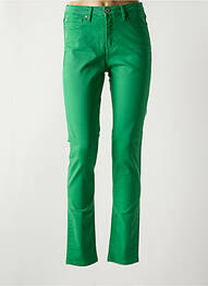 Jeans coupe slim stretch taille normale vert DENIM STUDIO femme