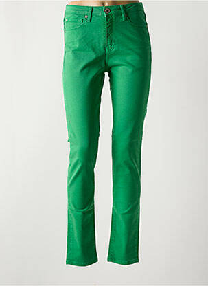 Jeans coupe slim stretch taille normale vert DENIM STUDIO femme