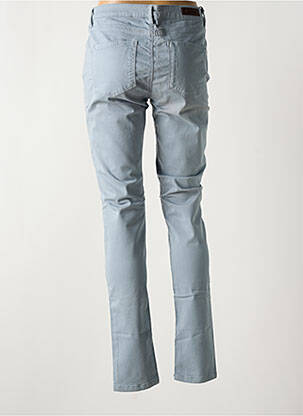 Pantalon slim tissage popeline taille normale gris DENIM STUDIO femme