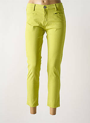 Jeans coupe slim stretch taille normale vert DENIM STUDIO femme