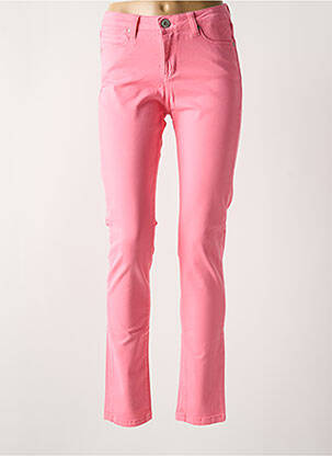 Jeans coupe slim stretch taille normale rose DENIM STUDIO femme