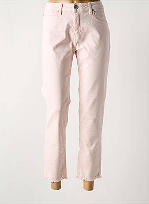 Jeans coupe slim stretch taille normale rose DENIM STUDIO femme