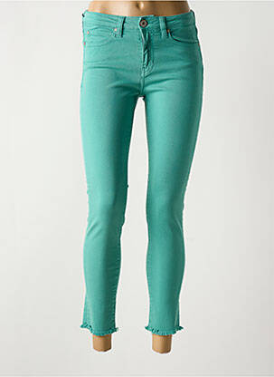 Jeans coupe slim stretch taille normale vert DENIM STUDIO femme