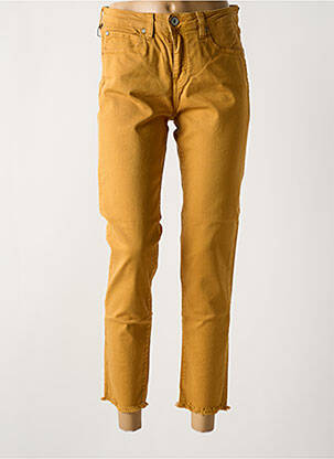 Jeans coupe slim stretch taille normale jaune DENIM STUDIO femme