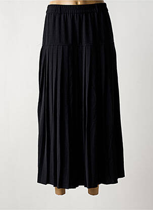Jupe longue tissage crêpe noir MSCH COPENHAGEN femme