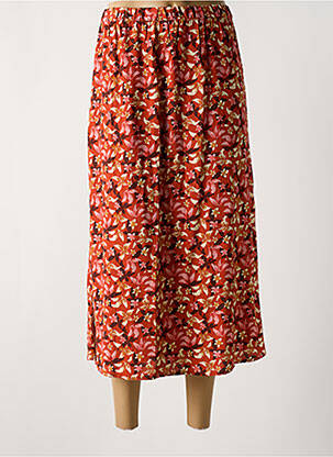 Jupe longue tissage crêpe rouge YERSE femme