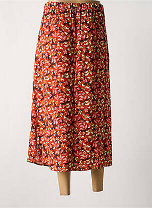 Jupe longue tissage crêpe rouge YERSE femme