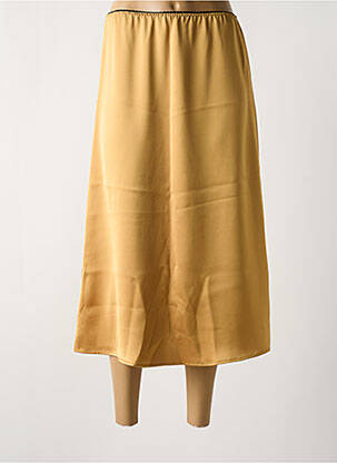 Jupe longue coupe droite jaune TOUPY femme
