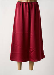 Jupe longue coupe droite rouge TOUPY femme