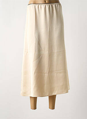 Jupe longue coupe droite beige TOUPY femme