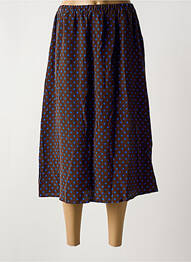 Jupe mi-longue taille normale marron TOUPY femme
