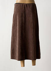 Jupe mi-longue marron TOUPY pour femme seconde vue