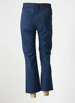 Pantalon 7/8 fermeture zippée sous rabat boutonné bleu DENIM STUDIO femme