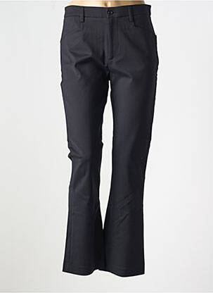 Pantalon flare fermeture zippée sous rabat boutonné noir DENIM STUDIO femme