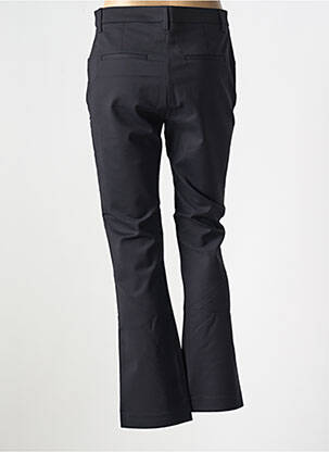 Pantalon flare fermeture zippée sous rabat boutonné noir DENIM STUDIO femme