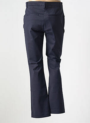 Pantalon flare fermeture zippée sous rabat boutonné bleu DENIM STUDIO femme