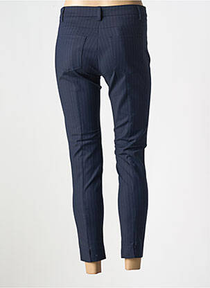 Pantalon 7/8 fermeture zippée sous rabat boutonné bleu DENIM STUDIO femme