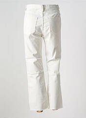 Pantalon 7/8 blanc DENIM STUDIO pour femme seconde vue