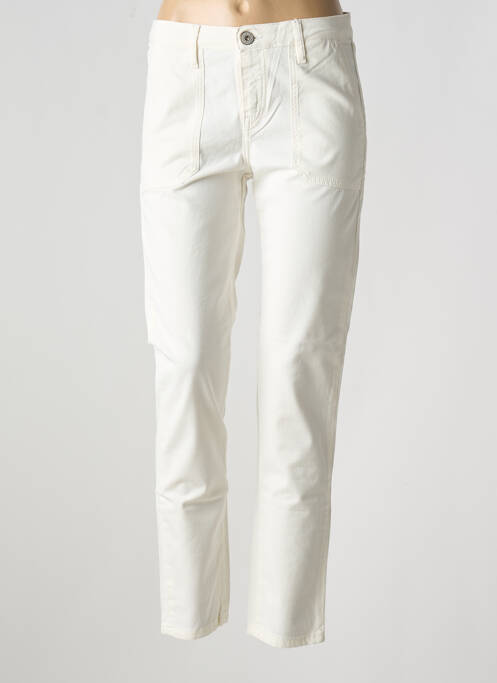 Pantalon slim blanc DENIM STUDIO pour femme
