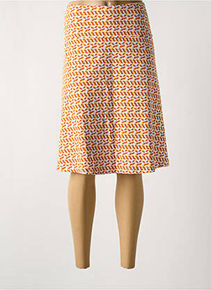 Jupe mi-longue taille élastique jaune ZILCH femme
