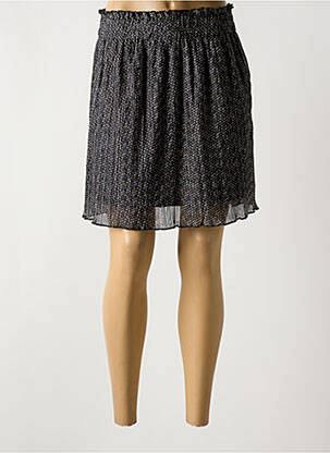 Jupe courte taille élastique noir YAYA femme