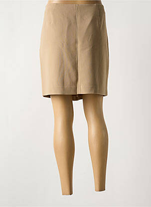 Jupe courte coupe droite beige YAYA femme