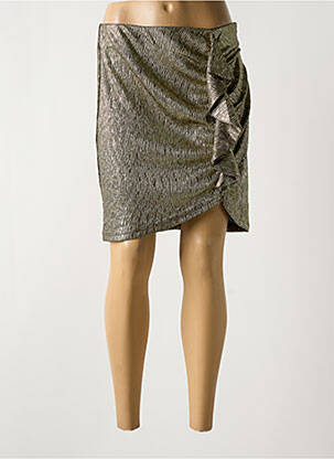 Jupe courte coupe droite or LA PETITE ETOILE femme
