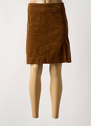 Jupe courte fermeture zippée au dos marron FABIENNE CHAPOT femme