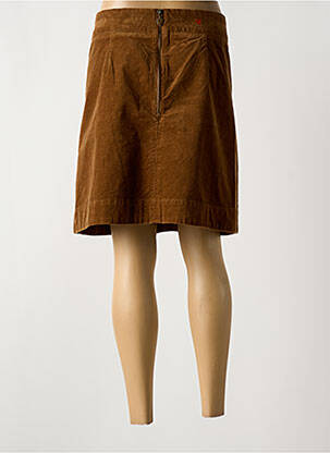 Jupe courte fermeture zippée au dos marron FABIENNE CHAPOT femme