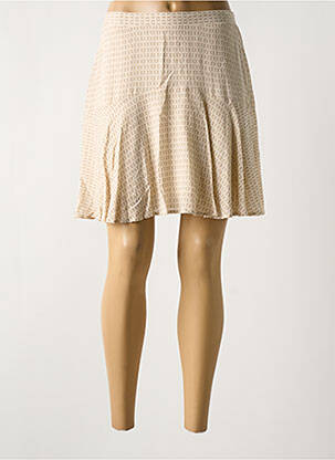 Jupe courte coupe évasée beige YAYA femme