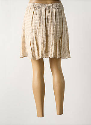 Jupe courte coupe évasée beige YAYA femme