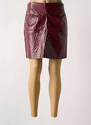 Jupe courte coupe droite rouge AN' GE femme
