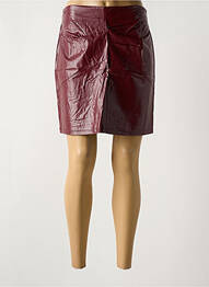 Jupe courte coupe droite rouge AN' GE femme
