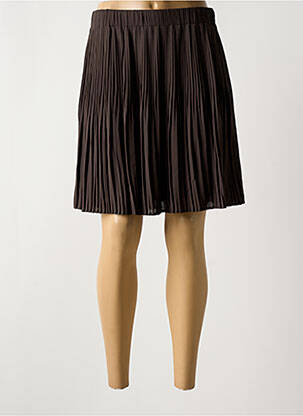 Jupe courte doublure marron YAYA femme