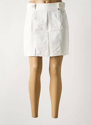 Jupe courte taille à pinces blanc KOCCA femme